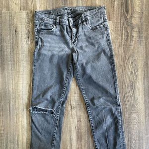 KUT Black Denim Straight Leg Jeans - Stretch!